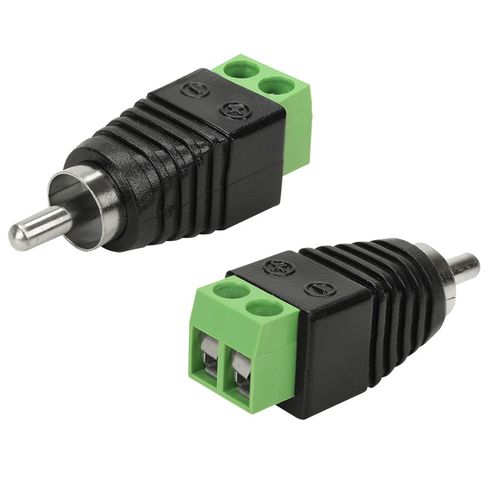 Conector Adaptador Rca Macho Com Borne - 1 Unidade