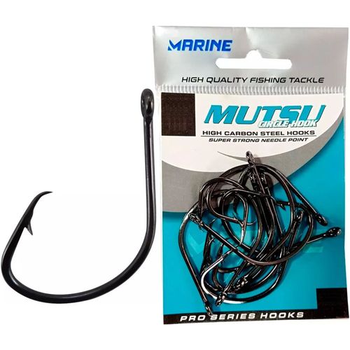 Anzol Marine Sports Mutsu Circle Hook Black Nickel 4/0 20 Unidades