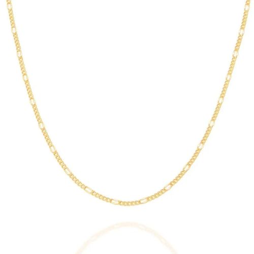 Gargantilha Rommanel Banhada a Ouro 18K Elo Alternado e Batido - TAM.42 530070