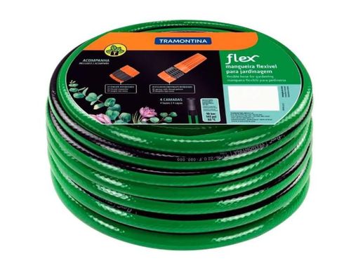 Mangueira Jardim Flex Verde 15m C/engate Tramontina