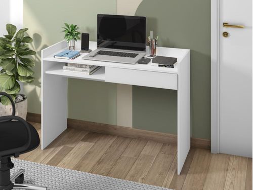 Escrivaninha 1 Gaveta DJ Móveis Max Branco