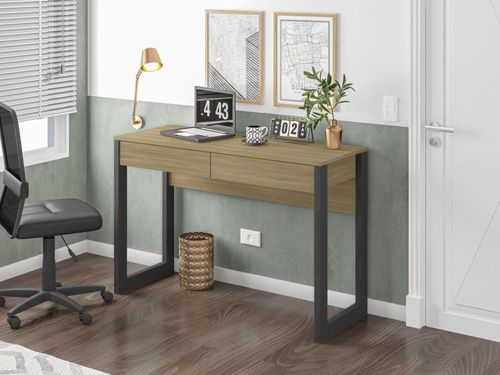 Escrivaninha 2 Gavetas  DJ Móveis Fred Carvalho Preto