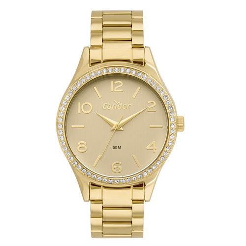 Relógio Condor Feminino Brilho Dourado - CO2035NWW/4X