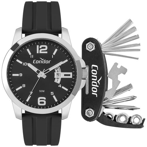 Kit Relógio Condor Masculino Drive Prata - CO2115NCR/K5P