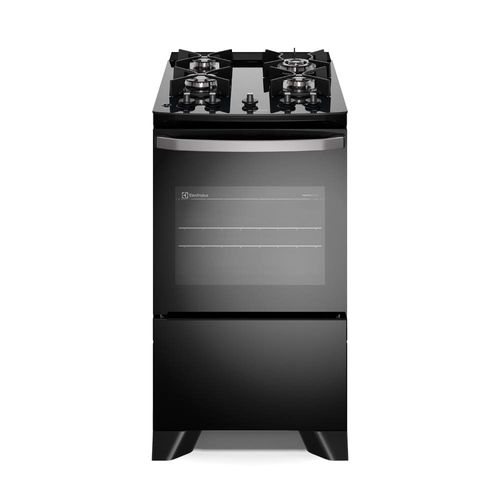 Fogão 4 Bocas Electrolux FE4GB Efficient Mesa de Vidro PerfectCook Bivolt Preto