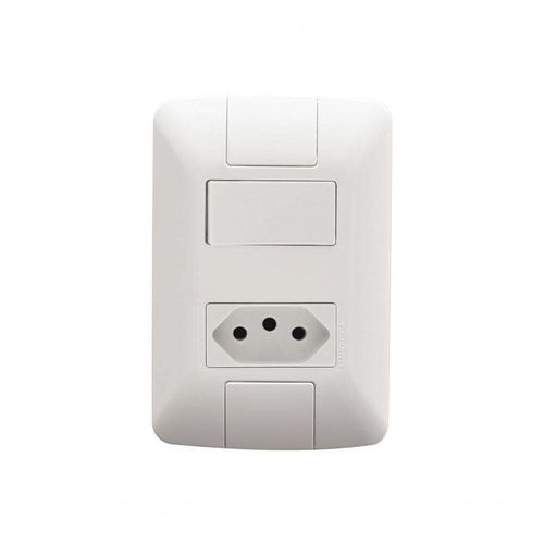 Interruptor Aria Simples+Tom 2P+T 10A C/Placa