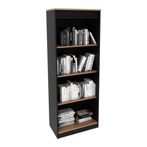 Estante Escritório 60 Cm Multimóveis Cr25047 Amêndoa-preto