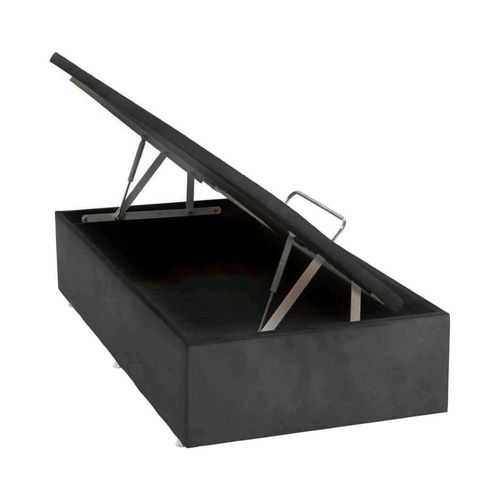 Base Baú Camurça Cinza Solteiro (88X188X39) - Ortobom