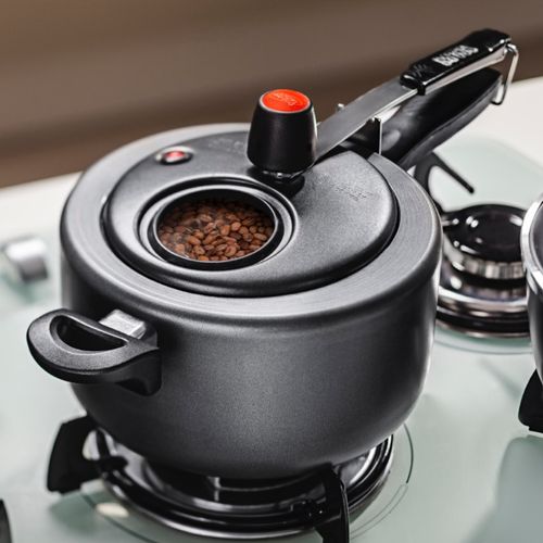 Panela De Pressão 6 Litros Grande Mta Visor De Vidro Grafite