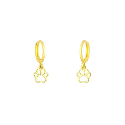 Brinco Argola Patinha Lisa Banhado em Ouro18k