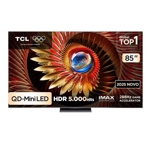 Smart TV 85” 4K TCL 85C8K QD-Mini LED 144Hz Google TV Zero Border