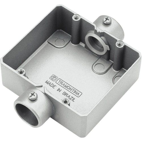 Condulete Duplo 3/4 Polegada Tipo "cd" - Sem Tampa / Rosca Bsp / Sem Pintura Tramontina