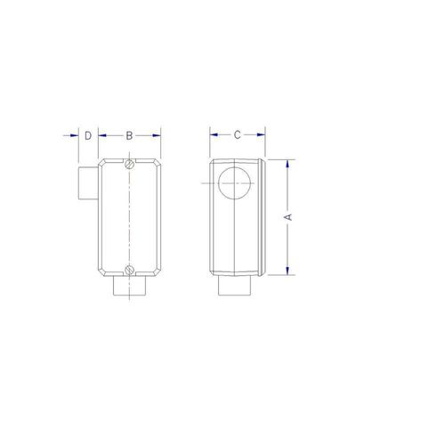 Condulete Fixo 1/2" Tipo "lr" - Sem Tampa / Rosca Bsp / Sem Pintura