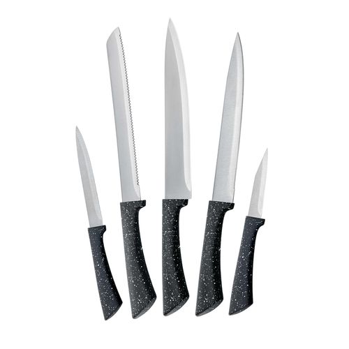 Conjunto Facas Euro Home Colorstone 5 Peças Aço Inox Cabo Ergonômico Design Moderno