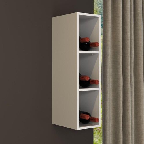 Nicho Aéreo De Cozinha Garrafeiro Em Mdf 20cm Multimóveis Cr20434 Branco