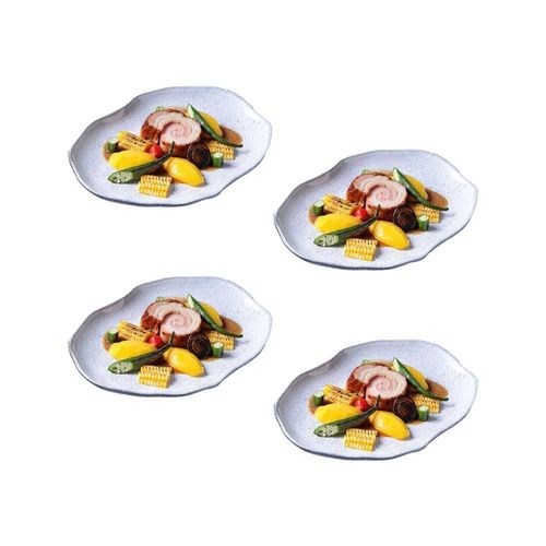 Conjunto de Travessas Ovais Pequenas Porto Brasil Orgânico Echo 23x11cm - 4 Peças