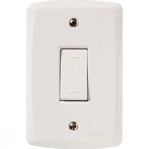 Conjunto 4x2 Com 1 Interruptor Paralelo 10 A 250 V Tramontina Lux2 Branco Tramontina