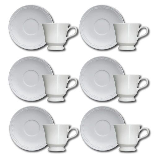 Conjunto de Xícaras para Chá Germer Cottage em Porcelana 240 ml – 6 Peças