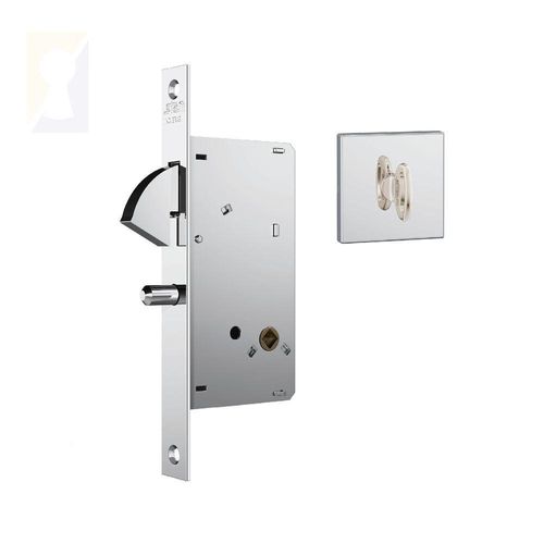 Fechadura Stam Porta De Correr Banheiro 950 Ros. Quadrada Polido