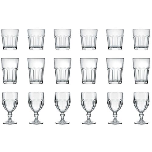 Conjunto de Copos e Taças Nadir Bristol - 18 Peças