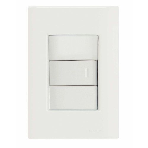 Conjunto 4x2 Com 1 Interruptor Bipolar 10 A 250 V Tramontina Giz Branco Tramontina