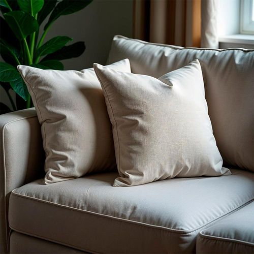 Kit 2 Capas de Almofadas Boucle Bege Claro 45x45cm Cama inBox