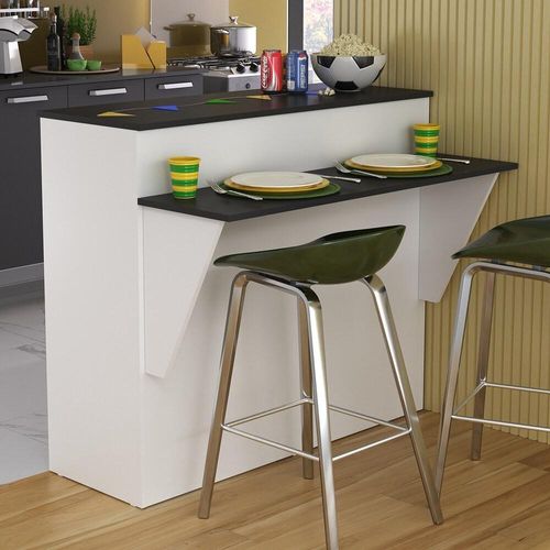 Bancada Balcão/Mesa Cozinha Bélgica Br5484 Branca