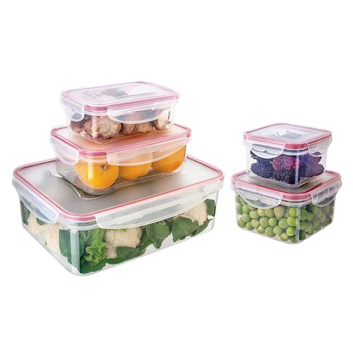 Conjunto de Potes Herméticos Euro Home PLA3604-VM em Plástico – 5 Peças