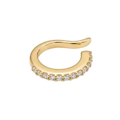 Piercing Fake com 1 Fileira de Micro Zircônias Banhado em Ouro18k