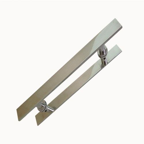 Puxador Duplo Top Bbb Inox 50 Cm Para Porta De Vidro - Madeira
