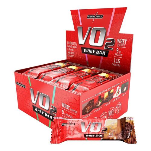 Barra Proteína Vo2 Whey Bar 12 Unidades - Integralmedica Cookies And Cream