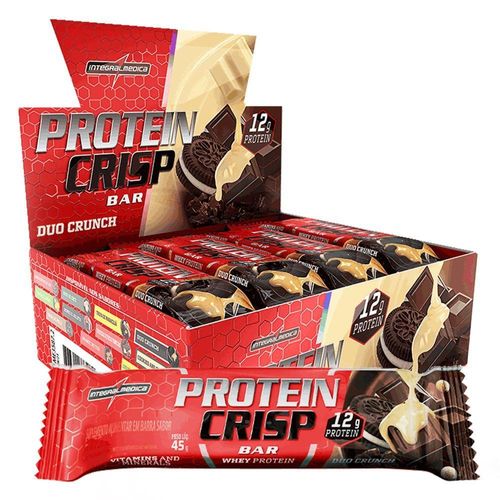 Barra Proteína Whey Crisp Bar 12 Unidades - Integralmedica Duo Crunch