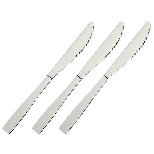 Conjunto de Facas para Sobremesa Euro Home Lisas Inox - 3 Peças