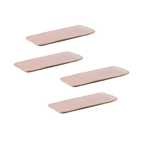 Conjunto de Travessas Retangulares Pequenas Porto Brasil Orgânico Litchi 22x9,5cm - 4 Peças
