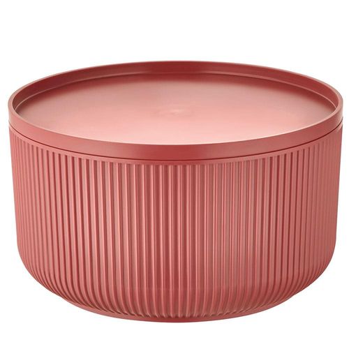 Travessa Redonda Dynasty Velout em Plástico com Tampa Marrom - 2,5L