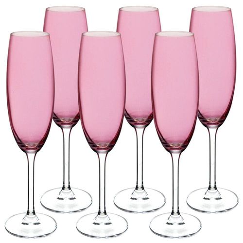 Conjunto de Taças para Champanhe Bohemia Gastro 220ml Violeta - 6 Peças