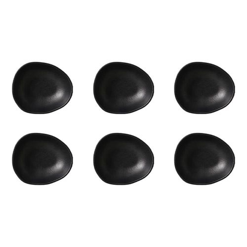 Conjunto de Cumbucas Ovais Porto Brasil Orgânico Preto Matte 265ml - 6 Peças