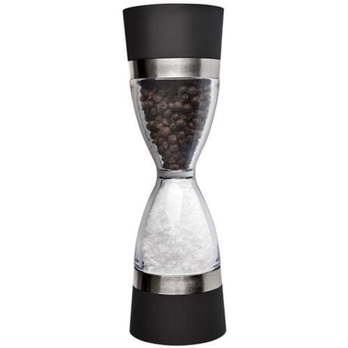Moedor de Pimenta Dual em Acrílico Euro Home – Preto/Transparente