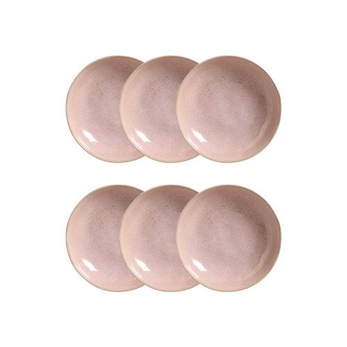 Conjunto de Pratos Fundos Porto Brasil Bio Litchi Rosa Claro 830ml – 6 Peças