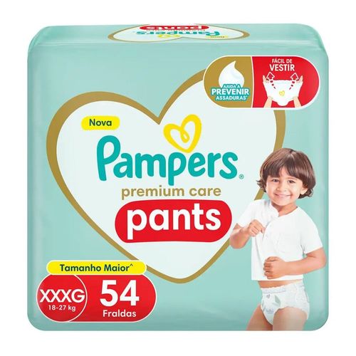 Fralda Pampers Premium Care Pants XXXG 54 unidades