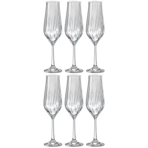 Conjunto de Taças para Champanhe Bohemia Tulipa Optic em Cristal 170ml - 6 Peças