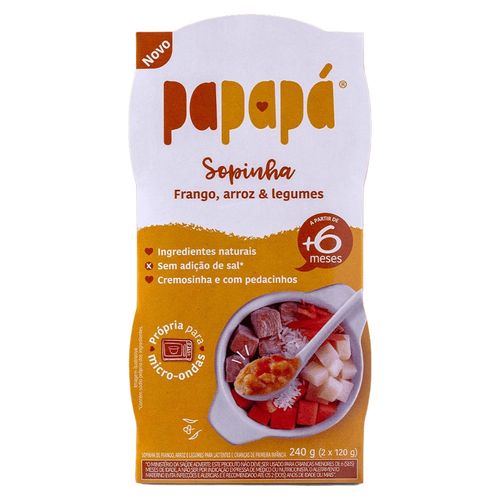 Sopinha Papapá Sabor Frango Arroz e Legumes 240g