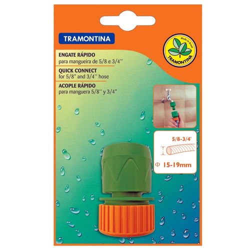 Engate Rápido Tramontina p/ Mangueira de 5/8" e 3/4"
