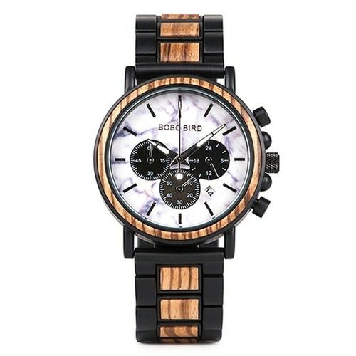 Relogio Masculino Bobo Bird Gp009-4 À Prova D'Água Preto