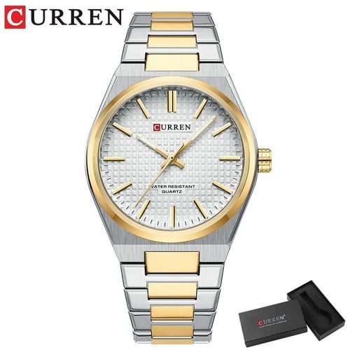 Relógio Masculino Curren 8439 À Prova D'Água Branco