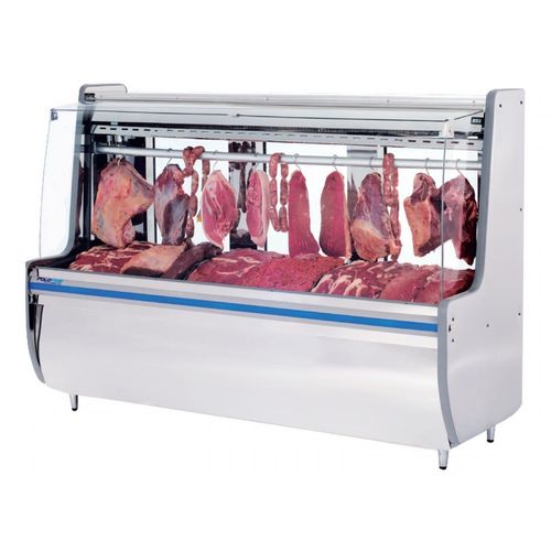 Balcão de Carnes com Gancheira 2MT Polofrio 220V 1005 Faixa Frontal Vermelho