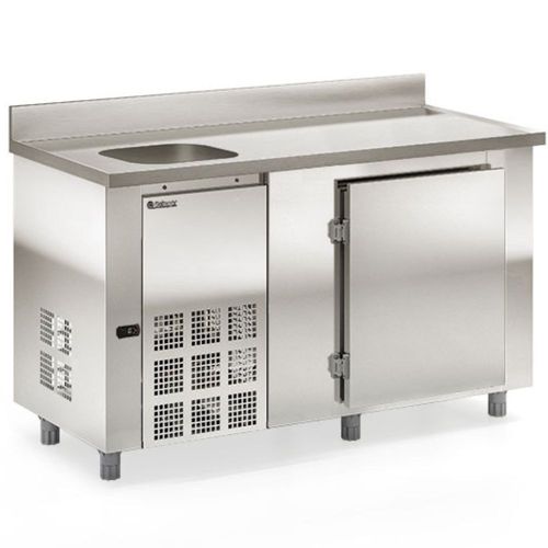 Balcão de Encosto 1 Porta e 1 Pia 347 Litros GBFE150CE Inox Gelopar 220V