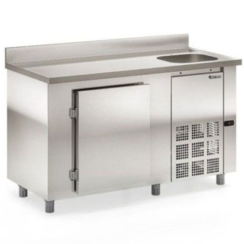Balcão de Encosto 1 Porta e 1 Pia 347 Litros GBFE150CD Inox Gelopar 220V