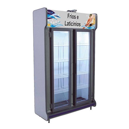 Expositor de Bebidas 2 Portas Polofrio Expositor Europeu Vermelho 110v