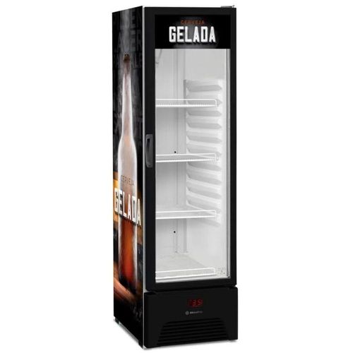 Cervejeira Expositora Slim Optima 337 Litros Preto VN28RP Metalfrio 220V